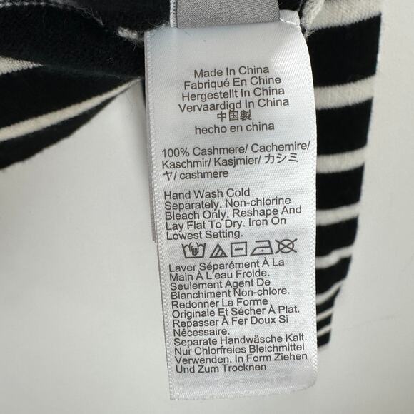 J.Crew Cashmere Fringe Trim Sweater Lady Jacket Striped Preppy Retro Small NWT - Picture 7 of 10